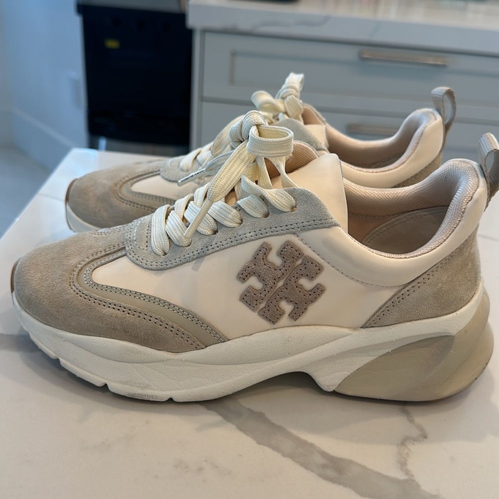 Tory Burch Good Luck Trainer worn with love